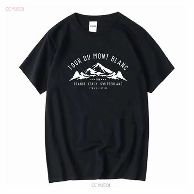 Tour du Mont Blanc T-shirt TMB Trail Trekking Wandelkleding Zwitserland Zacht en Comfortabel lange of korte mouwen vintage