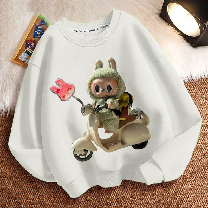 Children's Fashion LBB Hoodies, Round-neck Long-sleeved Hoodies for Boys and Girls  Spring and Autumn