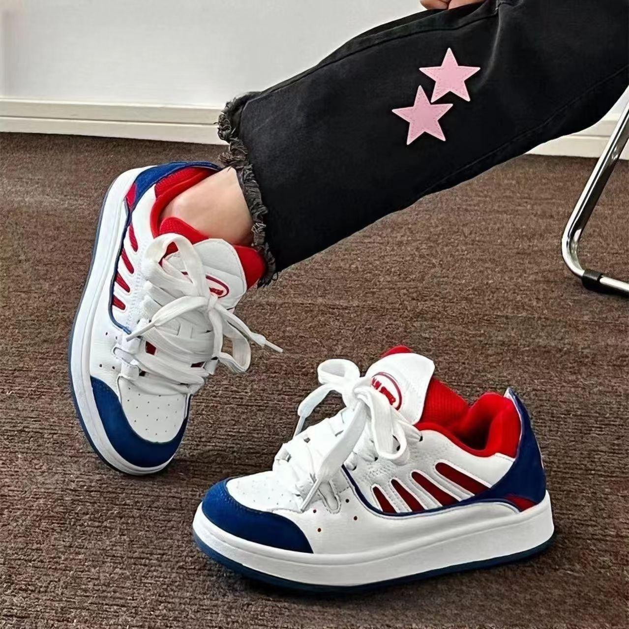 

Мужские и женские модные кроссовки Mario с высокой стоимостью, нишевые ретро кроссовки в национальном стиле, низкие повседневные кроссовки, спортивная обувь для скейтборда 35