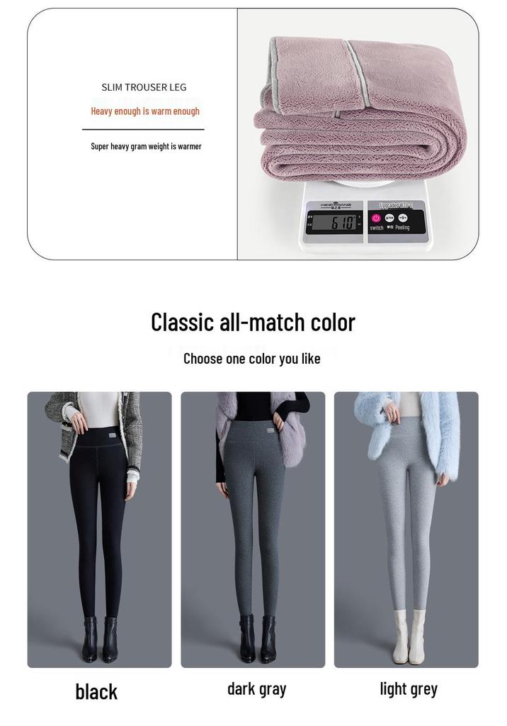 High Waist Extra-Thick Slimming Warm Pants for Mid-Aged & Elderly Mothers - Plus Velvet Cotton for Autumn/Winter