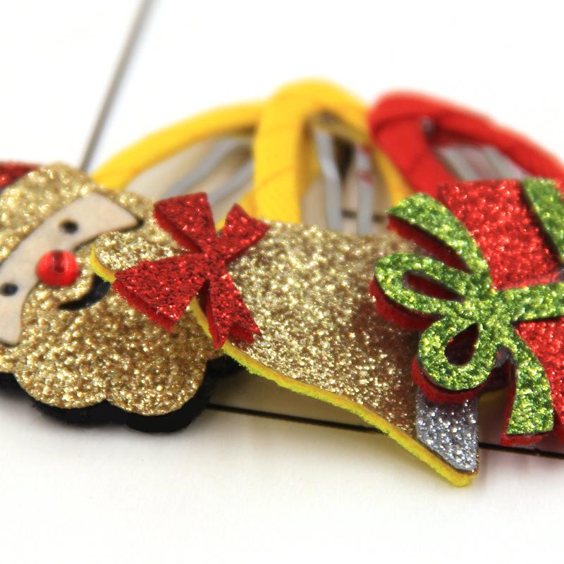 Kid Girl Elk Santa Claus Christmas Tree Hairpins Baby Girl Hair Clips Christmas Hair Fashion Accessories Christmas Hair Clips