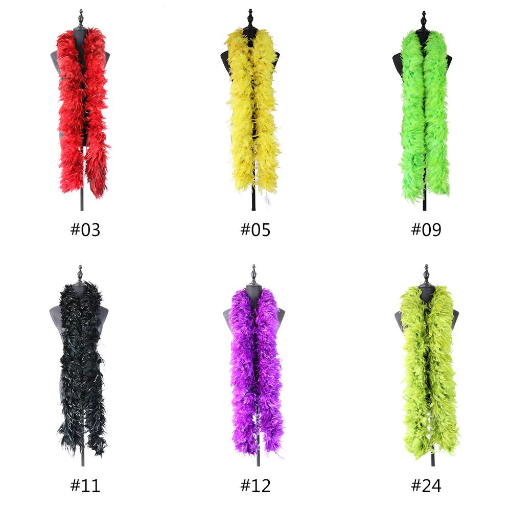 DIY 2 Meter Dickes Hahnenfedern Boa Basteln Natürliche Hühnerfeder Schal Herstellung Karneval Party Kleidung Bastelzubehör