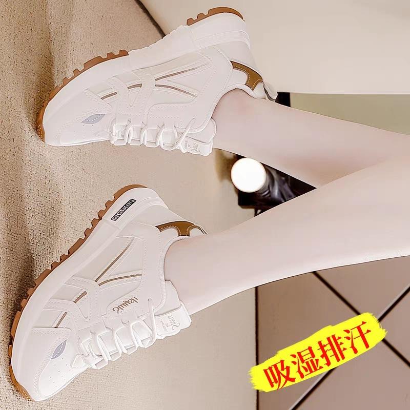 Lightweight Forrest Gump Sneakers Women's 2025 Winter Velvet Two Cotton Little White Shoes Warm Casual Leather Platform Dad Shoes