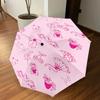 1pc pink rabbit Automatic Open/Close Umbrella Compact Folding Umbrella with 8-Rib Shaft for Women/Men, Elegant Birthday1218S