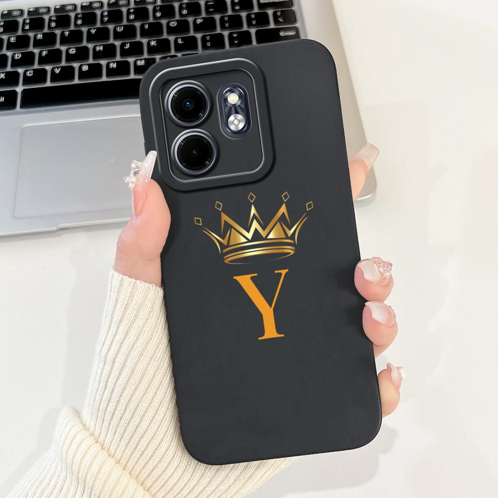 For Infinix Hot 50i 4G Case Smart9 X6532 Cute Crown Letters Cover Soft Silicone Phone Case For Infinix Smart 9 Hot50i X6531 Bags