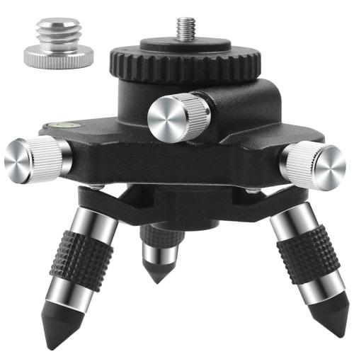 Plumb Bolt Adapter for Laser Markers, 360 Rotating Base, Fine Adjustment, Male Thread with 1/4" and 5/8" Screws, Laser Level (Universal Adapter Inclu