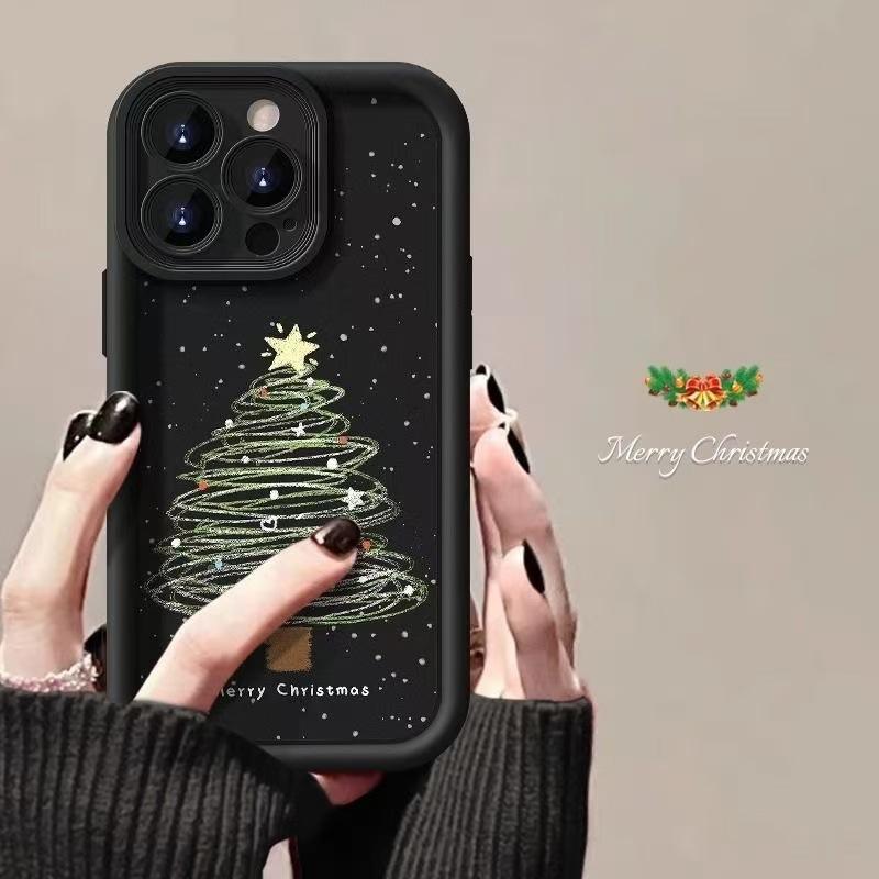 European and American Christmas trees are suitable for iphone17promax mobile phone case Apple 15 anti-drop 14/13pro new 16E