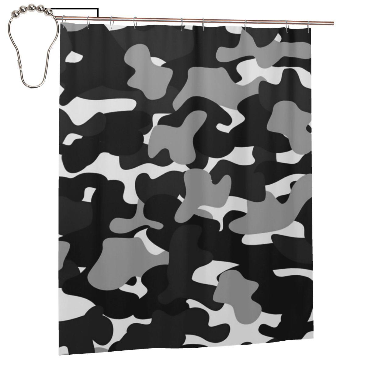 

Camouflage Pattern Military Army Background Camo Shower Curtain Bathroom Polyester Waterproof Bath Curtains With Hooks W60H190(CM)-1 Pcs