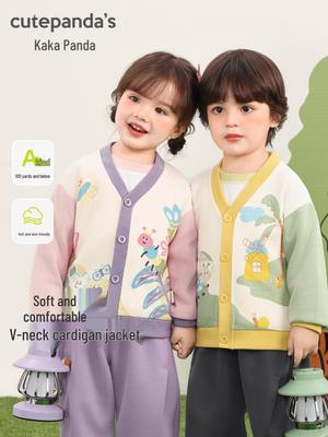 Cardigan lavorato a maglia per bambine e bambini - Top casual primaverile per bambini piccoli
