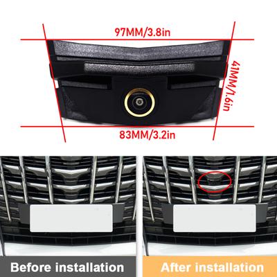 Front View Golden Lens Camera For Toyota Alphard Vellfire 2018 2019 2020 HD Night Vision Parking LOGO Front Waterproof Camera