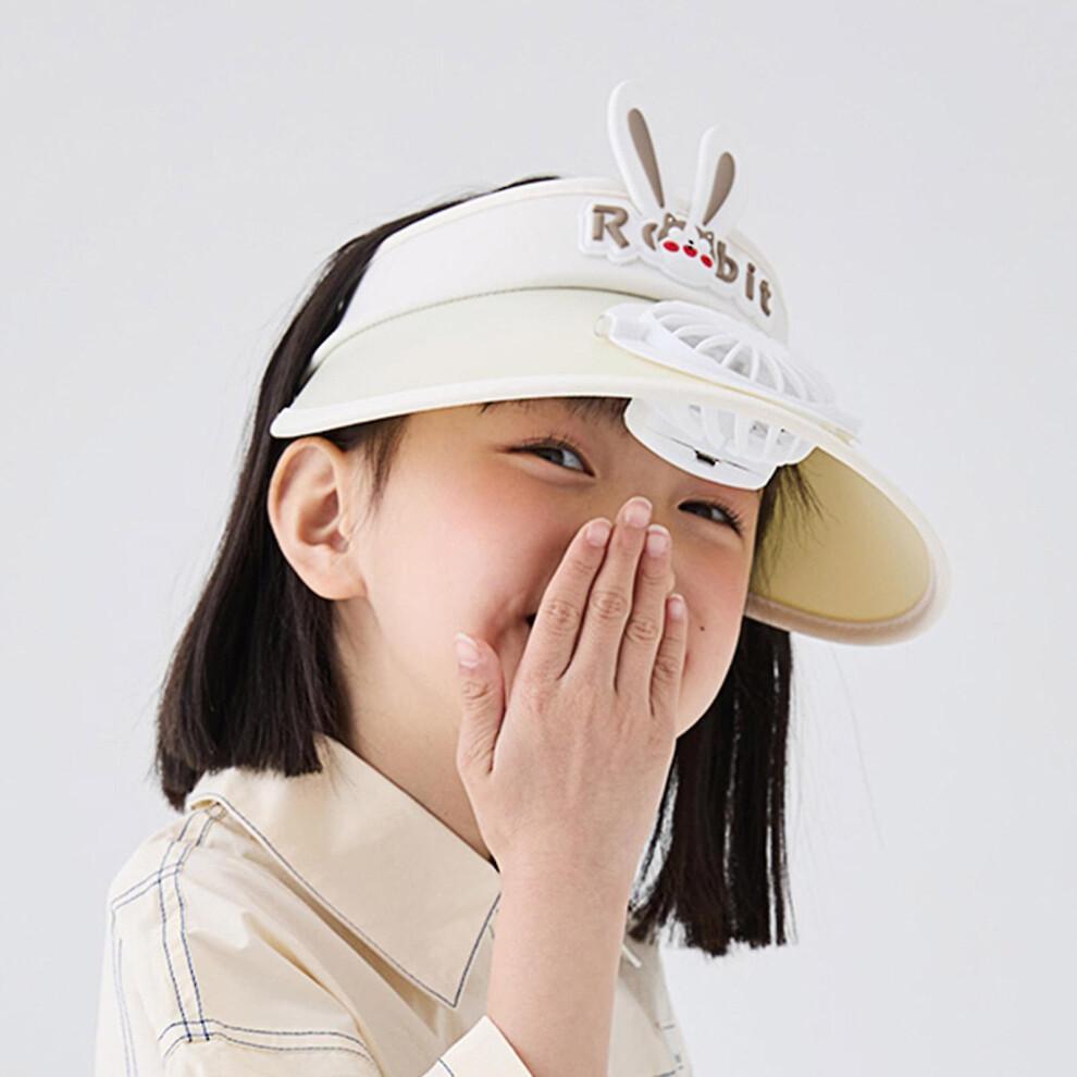 (Helllila) Kinder-Fankappe Sommer-Fankappe USB-wiederaufladbar Kinder-Kappe ohne Oberteil Geschenk für Kinder