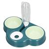 Triple Dog Cat Bowls 15 Degree Tilted Raised Cat Food Bowl with Automatic Water Bottle for Puppy Pets