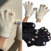 Kids Girls Winter Warm Cute Cartoon Acrylic Charms Furry Plush Gloves JK Sweet Solid Color Princess Full Finger Gloves