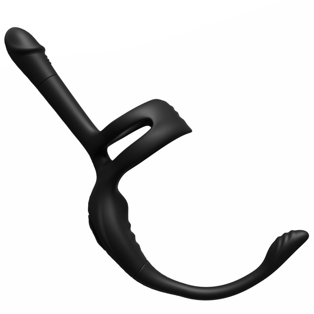 2 In 1 Male Prostate Massager Vibrator Anal Plug Cobra Penis Ring Ass Plug Vibrator Erotic Toy Male Masturbator