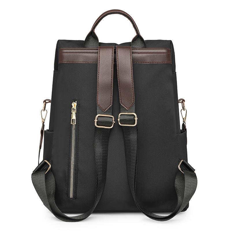 2026 Retro Korean Style Women's Double Shoulder Embroidery Backpack - Large Capacity Multi-Pocket Travel Bag