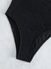 Eine Schulter Frauen Ein Stück Badeanzug Schwarz Weibliche Bademode Retro Schwimmen Anzug Bandage Badeanzug Bademode