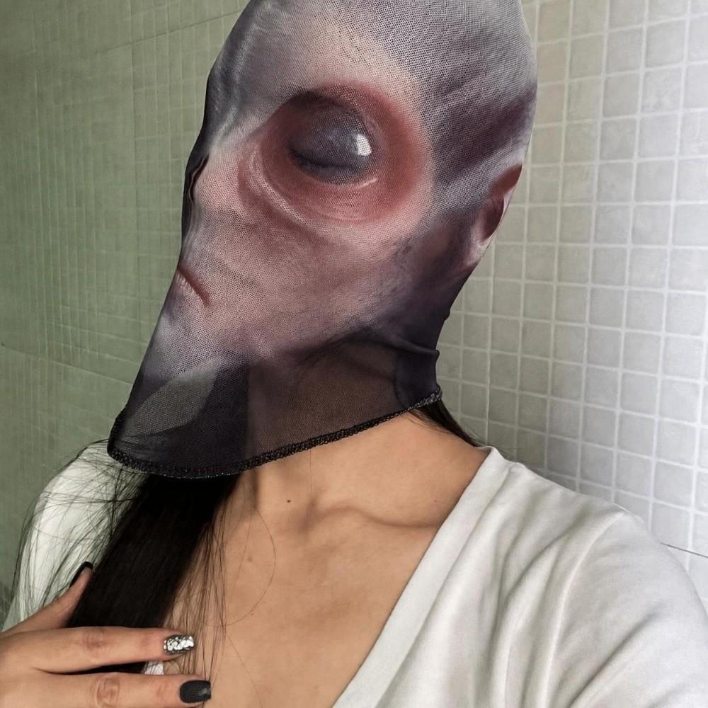 Mesh Visualized Full Face Mask for Halloween Breathable Zombie Mask Halloween Masks  Cosplay Events
