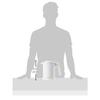 TIGER electric kettle, water boiler, stainless steel, 0.8L, prevents hot water from tipping over, prevents dry cooking, steam-free, matte white PCK-A0