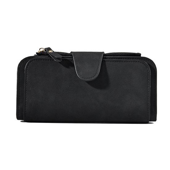 Women Long Wallet Large Capacity Card Holder Trifold Clutch Purse with Zipper Pocket 16 Card Slots ID Windows for Dates Work Party