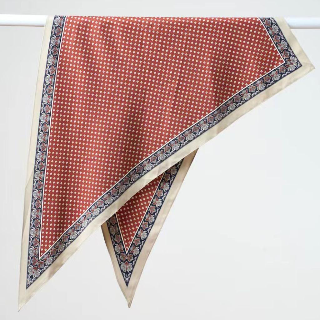 Waist Accessories Triangle Silk Scarf Waist Seal Women'S Decoration With Dress Waist Belt Accessories Scarf Vintage Polka Dots