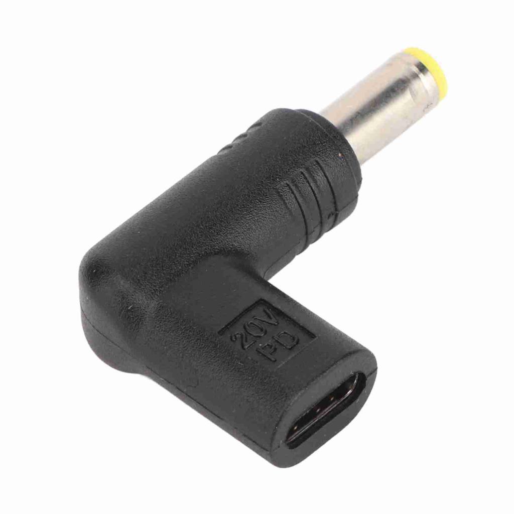100W PD USB 3.1 Type C Female USB C To DC 18.5‑20V 5.5x1.7mm Adapter PD Emulator Trigger 90 Degree Angled