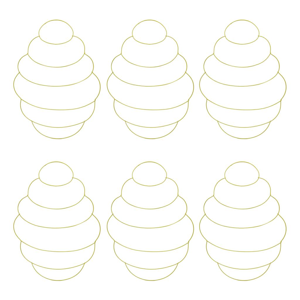 Yousheng Bee Hive Wreath Frame Heart Metal Wire Form Bee Shaped Wire Frame Wreath Form for Flowers Ribbons DIY Wreath Home Decor