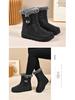 Women's High-Top Winter Snow Boots with Thick Velvet Lining for Warmth and Comfort