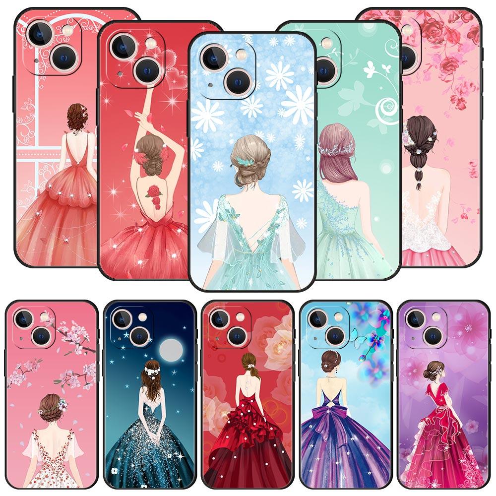 Fashion Pretty Girl Evening Dress Phone Case For Samsung Galaxy S26 S25 S24 S23 S22 S20 Ultra S21 FE 5G S10 Plus Cover