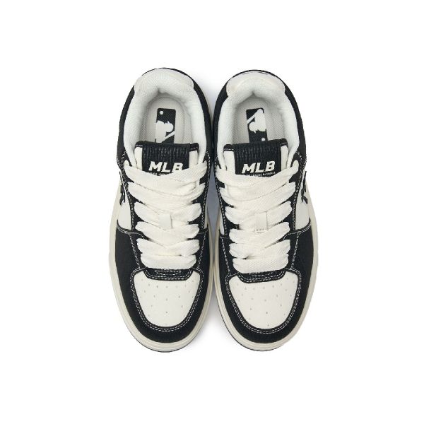 MLB New York Yankees Color Block Soft Rubber Double Lace Thick Sole Sneakers Unisex Sneakers 3ASXL116N-50BKS