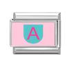 New Lovely 26 English Letter Pink Italian Charm Links Fit 9MM Stainless Steel Bracelet Women Men DIY Birthday Making Gift