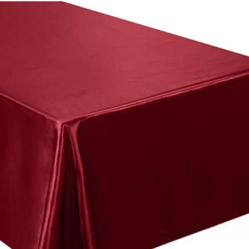 

Прямоугольная атласная скатерть, свадебная скатерть, белая для рождественского детского праздника, дня рождения, банкета, декора домашнего обеденного стола 145CM*145CM