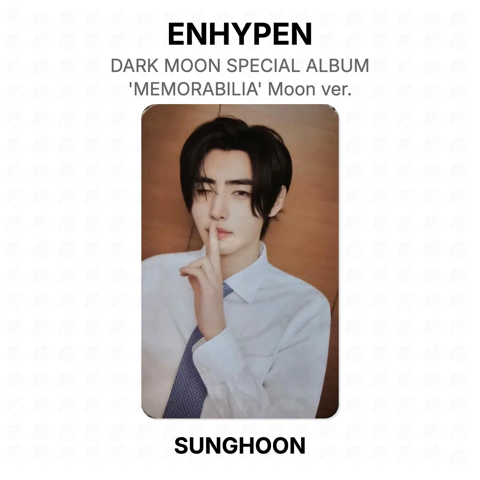 ENHYPEN DARK MOON СПЕЦИАЛЬНЫЙ АЛЬБОМ  MEMORABILIA  Moon ver. Официальная фотокарта SUNGHOON 02