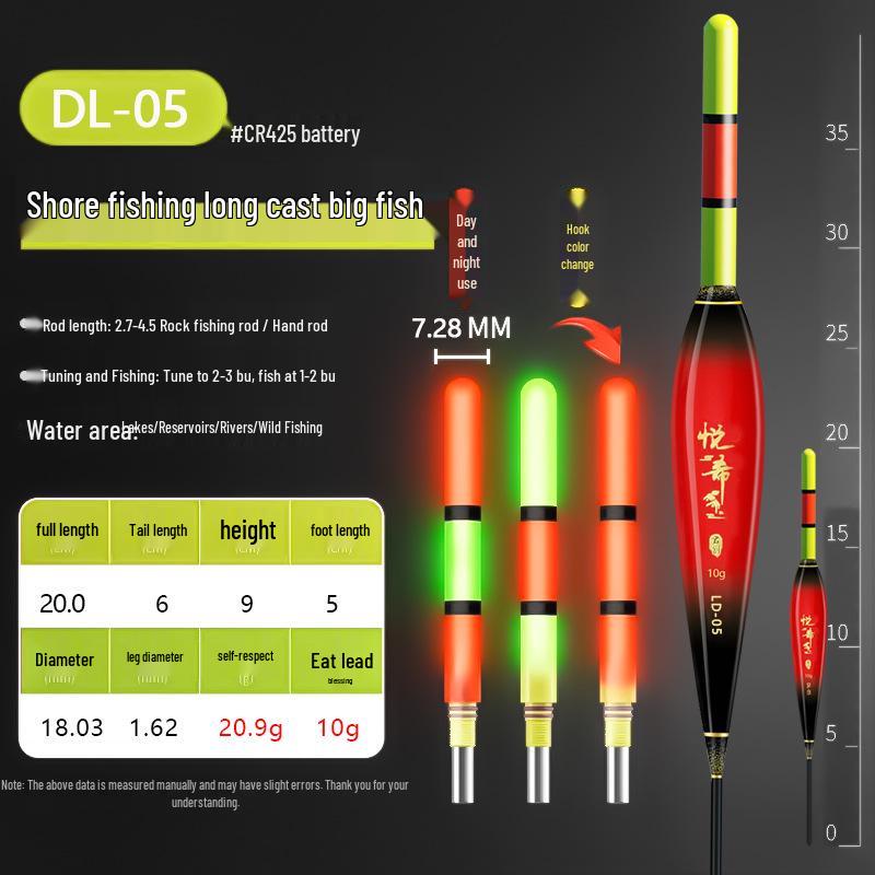 Long Cast Luminous Fishing Float - Sliding Eye-Catching Design for Big Fish