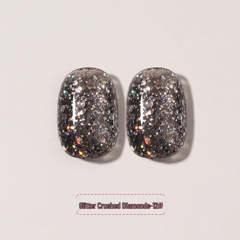 2024 Super Flash Silver Diamond Glitter Nail Polish Gel