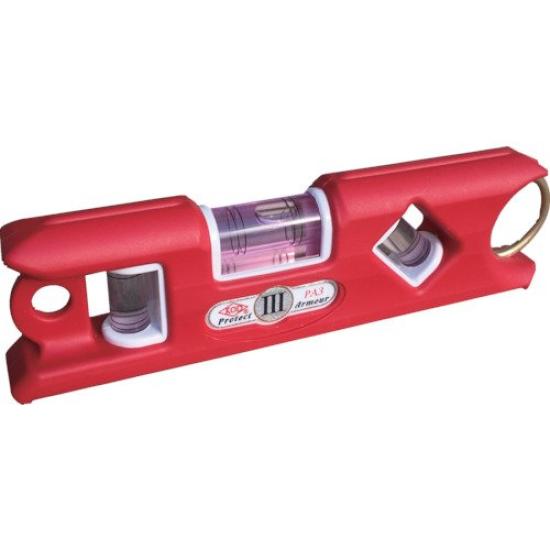 KOD Protect Armor III Spirit Level Red PA3-R Shock-Resistant Aluminum Measuring Tool