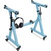 Rxakudedo Z-Shaped Keyboard Stand with Casters, Adjustable Slide Rails, Easy Operation (Z-Light Blue)