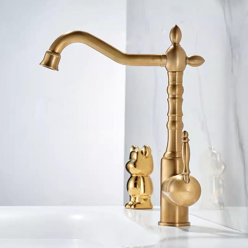 Antique Basin Faucet Tall Torneiras Bathroom Faucet Sink Faucet Single Handle Hole Faucet Basin Taps Hot Cold Mixer Tap Crane
