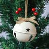 WTEMPO 4PCS Christmas 8CM Snowflake Hollow Out Bells Retro Metal Creative Bell Pendants Home Christmas Tree Decorative Hanging Large Bells