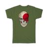 Gift T-Shirt : Japan Flag Skull Japanese National Colors