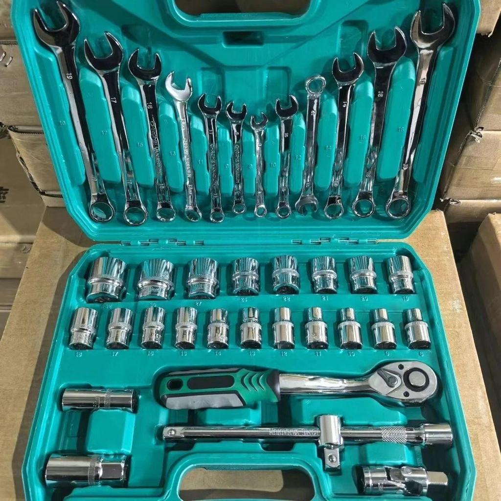 216-Piece Auto Repair and Maintenance Tool Kit with Socket Wrench and Combination Tools