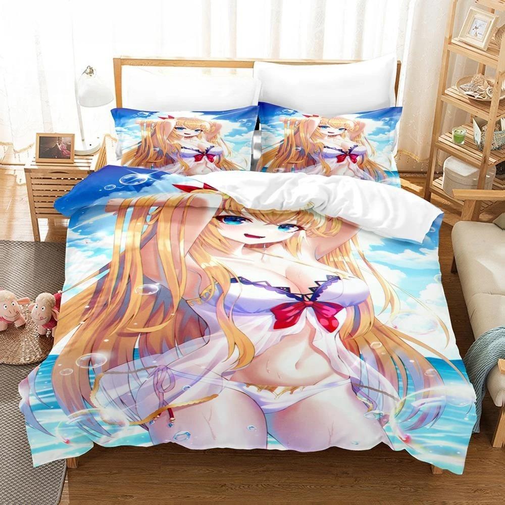 Anime-serie Prinsessa Påslakan Örngott 2/3 Delar, Anime-karaktär Påslakanset 200x200cm Lyxigt Sängklädesset Pojke Flicka Gåvor