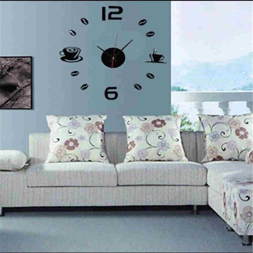 3D Wall Stickers Type Clock DIY Removable Art Decal Sticker Home Living Room Decoration