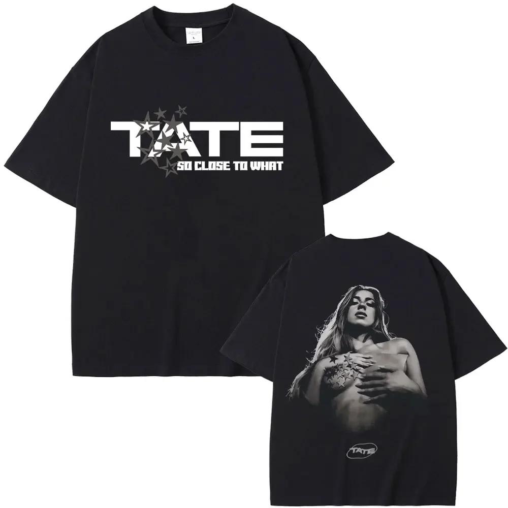 2026 Singer Tate Mcrae T8 Magliette Musicali Unisex Donna Vintage T-shirt Estiva Cotone Manica Corta Top per Fan Regalo