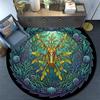 Oceanic Fantasy Creature Round Area Rug Under Office Chairs Bedroom Living Room Home Decor