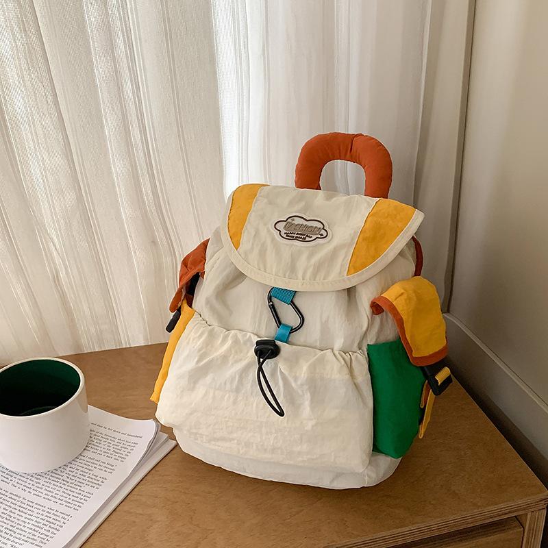 

Новый школьный рюкзак имеет высокую ценность, свежий и милый, рюкзак с контрастной цветной вставкой, легкий альпинистский дорожный рюкзак для мужчин и женщин