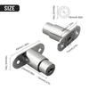 Door Latch Single Open Security Sliding Sliver 1pcs
