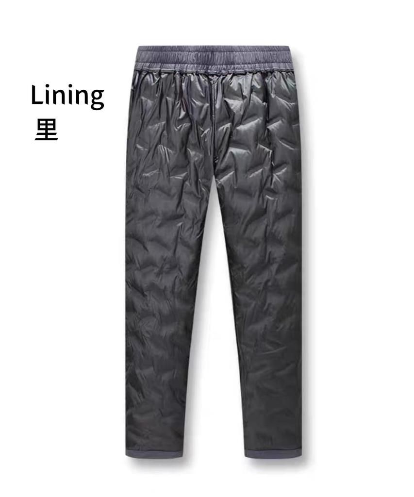 SYOKYO Men's Warm Wide-Leg Down Pants, Oversized, Thick, and Warm for Mountaineering, Sports, Outdoor Activities, and Camping (JP, Alphabet, L, Black)