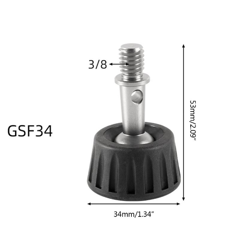 Universal Rubber Foot Pad, 3/8'' Screw Anti-skid Foot Spike Feet Mat Photography Accessories for Camera Monopod Tripod