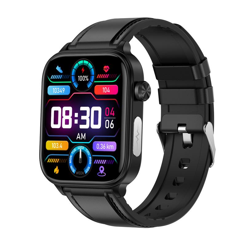 Smartwatch ET570 Herren EKG Bluetooth-Anruf KI-Sprache SOS Gesundheitsmonitor 1,96 Zoll Damen Sport-Smartwatch