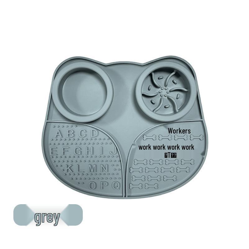 Tigela Alimentadora Lenta com Ventosa Anti-Engasgo - Silicone de Grau Alimentar, Tapete de Alimentação para Animais de Estimação de Fácil Limpeza